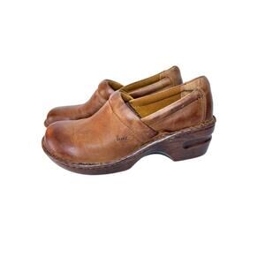 NWOB CLOGS Peggy Brown Vegan Leather B.O.C. Boho Women Size 6.5 Festival Earthy